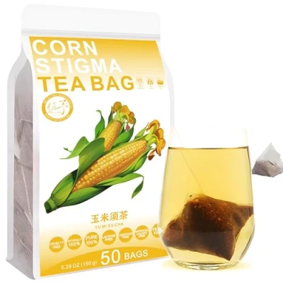 Abbildung von Plant Gift Corn Stigma Tea Bags 5.29oz (3g*50bags), Chinesische Reine Natur, Gesundheitspflege Mischtee, Kombination von Blumentee 150g 玉米须茶