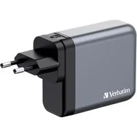 Abbildung von Verbatim GaN Charger 140 W, 4 Ports USB C Ladegerät, Power Adapter mit 3 x und 1 A, Schnellladegerät als Mehrfachstecker, für Apple MacBook, Notebook, iPad, iPhone, Samsung Co