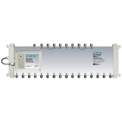 Abbildung von Axing SPU 916 05 SAT Multischalter DiSEqC für 2 LNBs u. Satellitenpositionen an 16 Teilnehmer (9 x 16)
