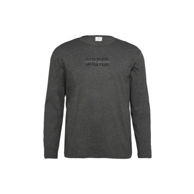 Abbildung von s.Oliver AUS MIT Logoprint Langarmshirt, Herren, Größe: 4XL, Dunkelgrau