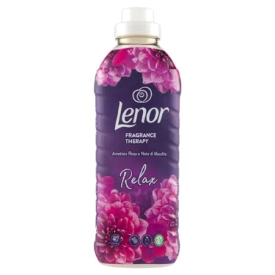 Abbildung von Lenor Weichspüler 40 Waschgänge Amethyst Rosa und Moschus Noten, bietet langanhaltende Frische für ein frisches Bett bis zu 1 Woche