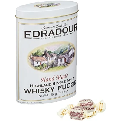 Abbildung von Gardiner&#039;s of Scotland Whisky Fudge Edradour Handgemachte weiche WhiskyKaramellBonbons, 250 gramm