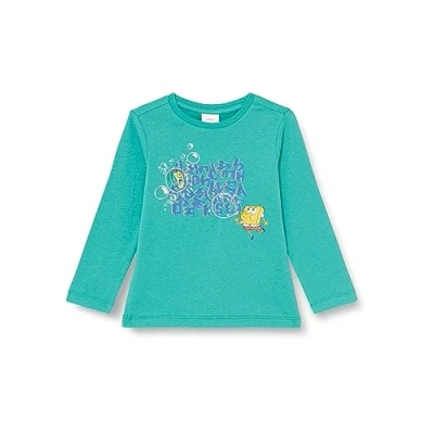 Abbildung von s.Oliver MIT Spongebob Schwammkopfmotiv Langarmshirt für Kinder, Größe: 104/110, Türkis