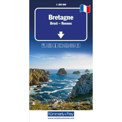 Abbildung von Kümmerly+Frey Regional Strassenkarte Bretagne 1:200.000: Mit Brest und Rennes. Inkl. Stadtpläne, Ortsverzeichnis Reiseinformationen