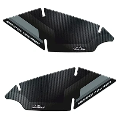Abbildung von Resin Bike Aufkleber für Motorrad Kompatibel mit Kawasaki Versys 1000 S Grand Tourer 2020. Spiegelschutz vor Stößen und Kratzern. Paar 3D Harzklebstoffaufkleber Hergestellt in Italien Stickers