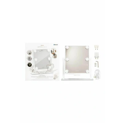 Abbildung von Stylideas GLAM &amp; Groove Hollywood Vanity Mirror WITH Bluetooth SPEAKERS. Kosmetikspiegel, Größe: One Size, White