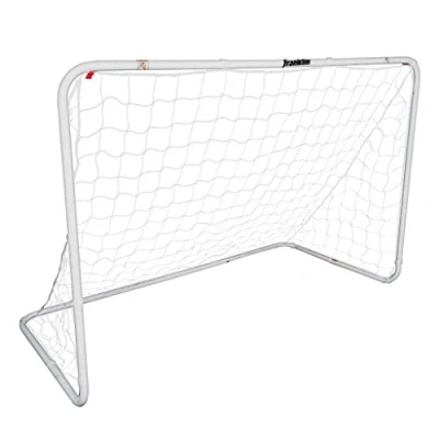Abbildung von Franklin Sports Unisex Erwachsene Competition Soccer Goal Wettkampf Fußballnetz Fußballtor für den Hinterhof Stahlkonstruktion 1,8 m x 1,2 m, Weiss/opulenter Garten, 6&#039; 4&#039;