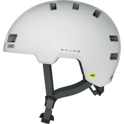 Abbildung von ABUS Stadthelm Skurb MIPS Fahrradhelm mit zusätzlichem Aufprallschutz zum Skaten, BMX Fahren oder Longboarden Weiß, Größe S