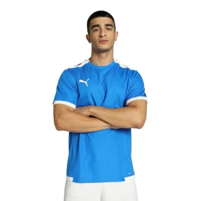 Abbildung von puma Teamliga Sport Tshirt, Herren, Größe: 3XL, Electric blue lemonade white