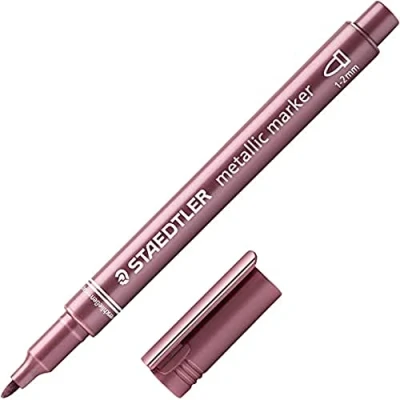Abbildung von STAEDTLER 8323 232 Metallic Marker, 10 Stück im Kartonetui, rot