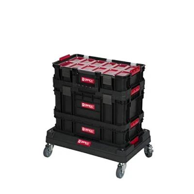 Abbildung von XL Werkzeugtrolley, Werkstattkoffer Set, Werkstattwagen Set ausQ Brick Serie mit viel Zubehör! B x T H in cm: 53 38 98 cm ! Der Mobile Alleskönner Privat &amp; Gewerbe (Set 2)