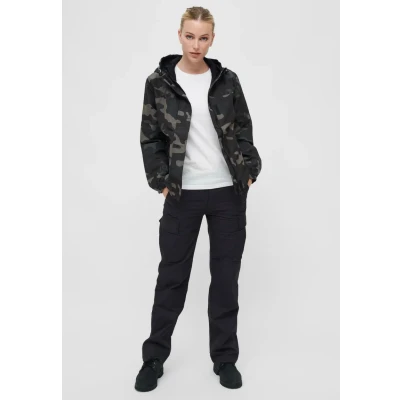Abbildung von Brandit Windbreaker Frontzip Leichte Jacke, Damen, Größe: XL, Dark camouflage