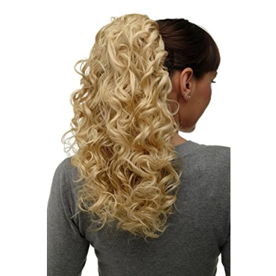 Abbildung von WIG ME UP NC002 202 Haarteil Pferdeschwanz Zopf 2 Klammern &amp; Gummizug super Volumen Locken Lichtblond ca. 45 cm