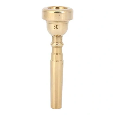 Abbildung von Metalltrompetenmundstück, 5C Gold Bb Tone Trompetenmundstück Musikinstrumentenzubehör(Gold 5C)