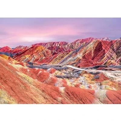 Abbildung von Ravensburger Puzzle Beautiful Mountains, Regenbogenberge, China, 1000 Puzzleteile, Made in Germany