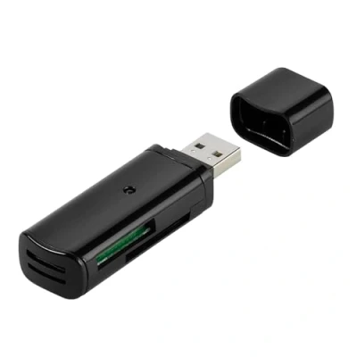 Abbildung von Vivanco IT USBCR, MMC, MS Duo, PRO Speicherstick (MS), MicroSD (TransFlash), SD, SDHC, SDXC, Schwarz, USB 2.0, Sichtverpackung