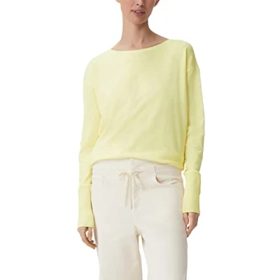 Abbildung von comma casual identity Longsleeve Langarmshirt, Damen, Größe: 34, Helles zitrone
