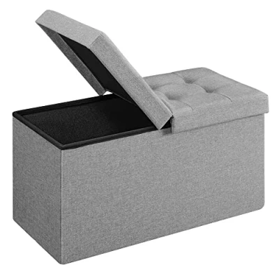 Abbildung von SONGMICS Sitzhocker sitzhocker, Sitzbank mit Stauraum, Sitztruhe Klappdeckel