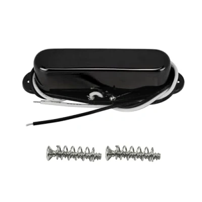 Abbildung von FLEOR Single Coil Pickup Gitarrenhals Pickups 50mm Alnico 5 Magnet 7 8k für TL TE E Gitarrenhalsteile, Schwarz