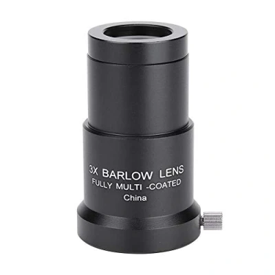 Abbildung von ASHATA Barlow 3X,1,25 Zoll 31.7mm Barlowlinse,Metall Astronomie Teleskop Okular,Barlowlinse Teleskopzubehör für Okular