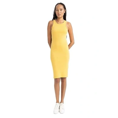 Abbildung von DeFacto Women&#039;s B0657AX Casual Dress, Yellow, X Large