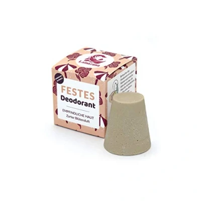 Abbildung von Lamazuna Festes Deodorant Zarter Blütenduft 30ml, 100 % Plastikfrei, vegan und in Handarbeit Frankreich hergestellt