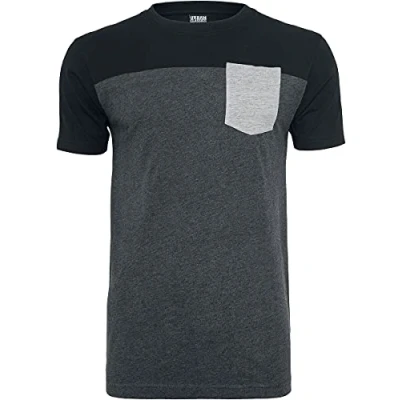 Abbildung von Urban Classics 3TONE Pocket TEE Tshirt print, Herren, Größe: Large, Grey/black
