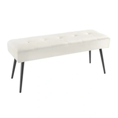 Abbildung von riess ambiente Sitzbank BOUTIQUE 100cm champagner / schwarz (Einzelartikel, 1 St), Wohnzimmer · Samt Metall Esszimmer· Flur Schlafzimmer