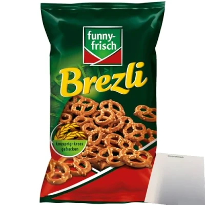 Abbildung von funny frisch Brezli Mini Laugenbrezeln (160g Packung) + usy Block