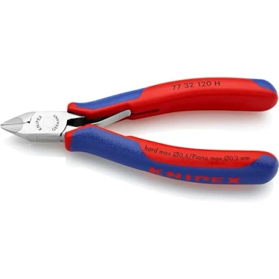 Abbildung von Knipex 77 32 120 H, Diagonale Zange, 1,4 cm, 7,5 mm, Stahl, Blau, Rot, mm