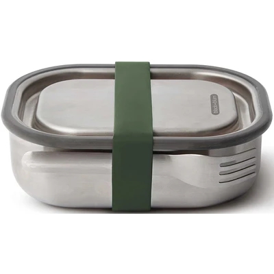 Abbildung von black+blum Lunchbox, (1 tlg.), (3 in1), auslaufsicher, mit Silikon Ventil, Gabel und Gurt, 600 ml