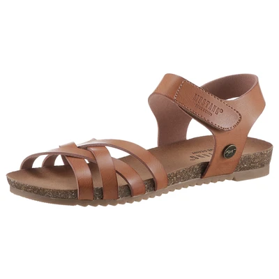 Abbildung von Mustang Shoes Sandale, Sommerschuh, Klettschuh, Sandalette, mit praktischem Klettverschluss
