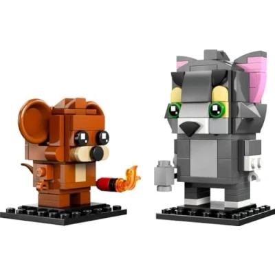 Abbildung von LEGO BrickHeadz 40793 Tom &amp; Jerry Figuren Bauset für Kinder und Sammler ab 10 Jahren, 212 Teile, kultige Cartoon Charaktere zum Bauen Ausstellen, lustiges Geschenk Fans