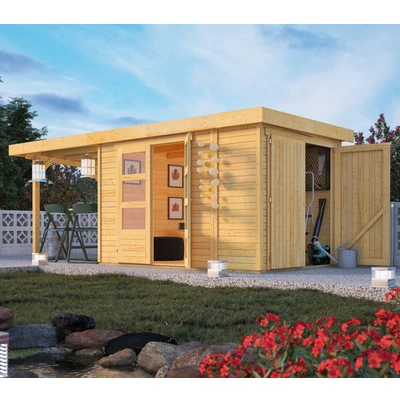 Abbildung von Karibu Gartenhaus Ostsee 3, BxT: 566x238 cm, (Set)