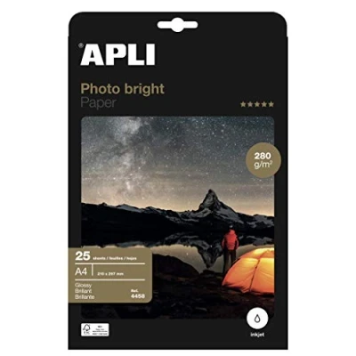 Abbildung von agipa 4458 Foto Papier bright PRO, DIN A4, 280 g/qm, hochglänzend