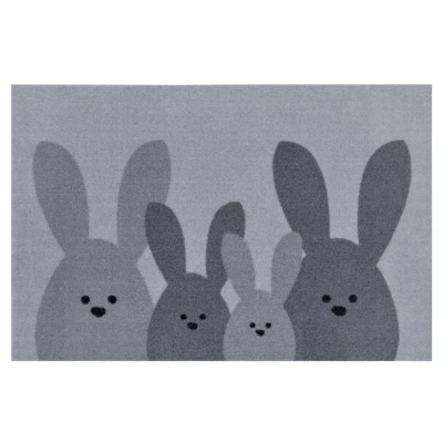 Abbildung von HANSE Home Fußmatte &quot;Bunny Family&quot;, rechteckig, Schmutzfangmatte, In &amp; Outdoor, Rutschfest, Waschbar, Türmatte, Ostern