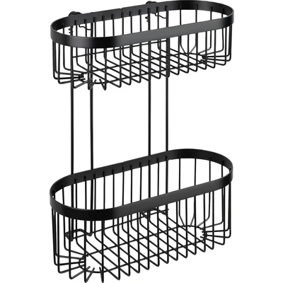 Abbildung von WENKO Wandregal &quot;Classic Plus Black&quot;, 2 Etagen