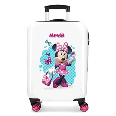 Abbildung von Disney Minnie Good Mood Kabinenkoffer Mehrfarbig 34x55x20 cms Hartschalen ABS Kombinationsschloss 32L 2,5Kgs 4 Doppelräder Handgepäck, Weiß
