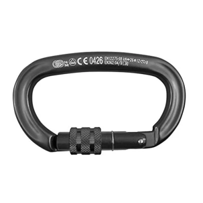 Abbildung von Kong Italy Ovalone Screw Sleeve Karabinerhaken, oval, schwarz
