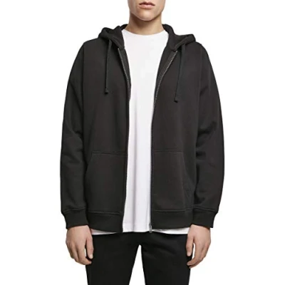 Abbildung von Build Your Brand Herren Merch Zip Hoody Jacke, per pack Schwarz (Black 00007), XX Large (Herstellergröße: XXL)