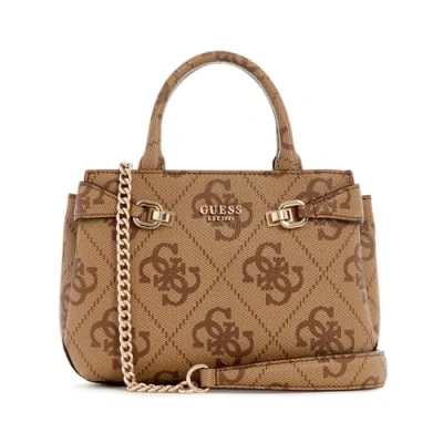 Abbildung von Guess Lorelei MINI Satchel Handtasche, Damen, Größe: One Size, Latte logo