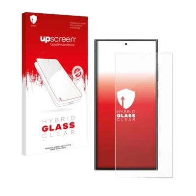 Abbildung von upscreen Schutzglas für Samsung Galaxy S24 Ultra (case friendly) Schutzfolie, Glas Folie [Klar, 9H Panzerschutz, Anti Fingerprint]