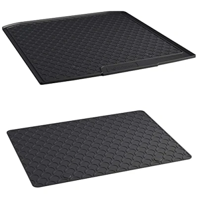 Abbildung von AROBA GL1502DB Set Design Kofferraumwanne &amp; Zusatzmatte Doggy Mat kompatibel mit Skoda Superb Combi Kombi 3 Gen. MK III ab BJ. 03.2015&gt; für tiefen Ladeboden passgenau