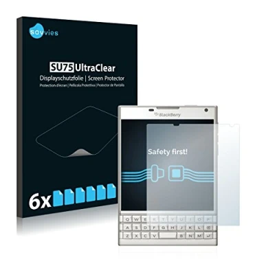 Abbildung von Savvies 6 Stück Schutzfolie für BlackBerry Passport Displayschutz Folie Ultra Transparent