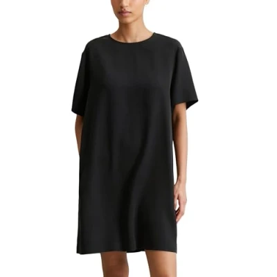 Abbildung von Marc O&#039;Polo Denim Damen Kleid mit Rundhalsausschnitt Kurzarm, Schwarz (Black), M