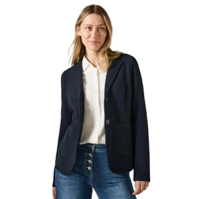 Abbildung von Cecil Struktur Blazer, Damen, Größe: Large, Blau