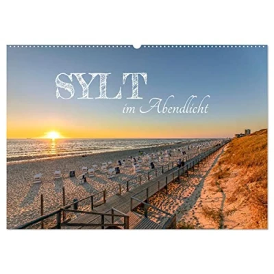 Abbildung von Sylt im Abendlicht (Wandkalender 2025 DIN A2 quer), CALVENDO Monatskalender