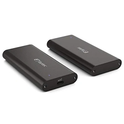Abbildung von FANTEC NVMe31 Externes Festplattengehäuse (für M.2 NVMe SSD, USB 3.1 Generation II und UASP, Datentransfer bis 10Gbit/s, für den Dauereinsatz geeignet, passive Kühlung, Aluminium Gehäuse) schwarz