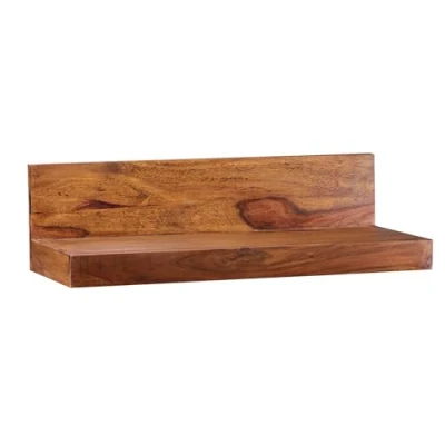 Abbildung von FINEBUY Wandregal SuVa2531_1, MUMBAI 60 cm Sheesham Massivholz Holzregal, Hängeregal modern Wandboard Echtholz Regal