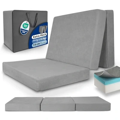 Abbildung von Klappmatratze Premium L, Beautissu, Reisebett, faltbar 200x90cm